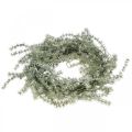Artificial asparagus wreath white, gray Decorative asparagus wreath Ø20cm