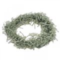 Decorative asparagus wreath artificial asparagus white, gray Ø32cm