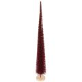 Floristik24 Decorative Christmas tree, slim tree figure on a wooden base, 60cm