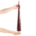 Decorative Christmas tree, slim tree figure on a wooden base, 60cm | Floristik24.ie