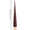 Decorative Christmas tree, slim tree figure on a wooden base, 60cm | Floristik24.ie