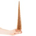 Artificial Christmas tree decoration, slim, with wooden base, 40cm, 3 pieces | Floristik24.ie