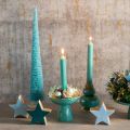 Artificial Christmas tree, slim, with wooden base, 40cm | Floristik24.ie