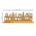 House silhouette decoration Advent on wooden base 29cm | Floristik24.ie
