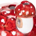 Decorative mushroom house for tea light, hand-painted with turret, 21cm | Floristik24.ie