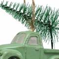 Floristik24 Christmas tree decorations car with fir red / green 2pcs