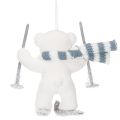 Polar bear pendant on skis