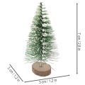 Artificial mini Christmas trees as table decorations for Christmas, snow-covered, 6cm, 12 pieces | Floristik24.ie