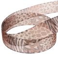 Decorative ribbon, animal print, leopard pattern, gift ribbon, 25mm wide, 20m long | Floristik24.ie