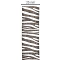 Gift ribbon with zebra print, 25mm wide, 20m long | Floristik24.ie