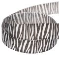 Gift ribbon with zebra print, 25mm wide, 20m long | Floristik24.ie