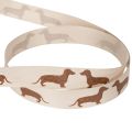 Gift ribbon with dachshund dog motif for DIY and crafts, 15mm x 18m | Floristik24.ie