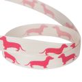 Decorative ribbon with dachshund motif, gift ribbon, 15mm wide, 18m long | Floristik24.ie