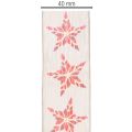 Decorative ribbon with red stars, 40mm wide, 15m long | Floristik24.ie
