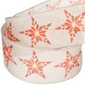Decorative ribbon with red