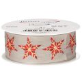 Decorative ribbon with red