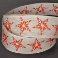 Decorative ribbon with red