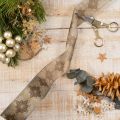 Decorative ribbon with stars, gift ribbon with dimensionally stable edge, 40mm wide, 20m long | Floristik24.ie