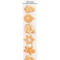 Gift ribbon with gingerbread figures. Festive ribbon for Christmas gifts. 25mm x 18m. | Floristik24.ie