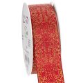 Floristik24 Gift ribbon with festive pattern for crafting and decorating, 40mm x 15m