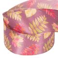Decorative ribbon with autumn leaf motif, 40mm wide, 15m long | Floristik24.ie