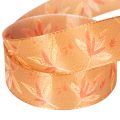 Gift ribbon autumn with leaves for creative packaging 25mm 18m | Floristik24.ie