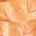 Gift ribbon autumn with leaves