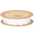 Decorative white ribbon with