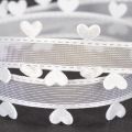 Decorative white ribbon with