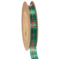Floristik24 Checkered gift ribbon for Christmas gifts, 15mm x 20m