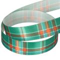 Checkered gift ribbon for Christmas gifts, 15mm x 20m | Floristik24.ie