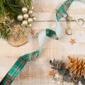 Gift ribbon, checkered pattern, Scottish plaid, 25mm, 20m | Floristik24.ie