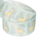 Gift ribbon with reindeer and Christmas trees, 40mm x 18m | Floristik24.ie