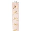 Gift ribbon with gold bows 15mm 18m | Floristik24.ie