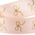 Gift ribbon with gold bows