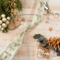 Decorative ribbon with deer motif, forest and flowers, 40mm x 15m | Floristik24.ie