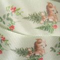 Decorative ribbon with deer motif, forest and flowers, 40mm x 15m | Floristik24.ie
