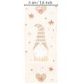 Decorative ribbon with gnomes and hearts for gifts and crafts, 40mm x 15m | Floristik24.ie