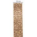 Leopard print gift ribbon for creative decoration and floristry, 25mm x 20m | Floristik24.ie