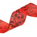 Floristik24 Christmas ribbon with saying red 40mm 20m
