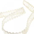 Floristik24 Deco ribbon jute, natural gift ribbon cream white 15mm 15m