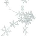 Floristik24 Satin ribbon Christmas ribbon snowflake white 25mm 5m