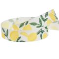 Floristik24 Gift ribbon with lemons decorative ribbon summer W25mm L20m