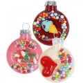 Floristik24 Tree pendant donuts, glass decoration, Christmas tree decoration mix H4.5cm real glass 6pcs