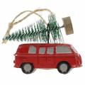 Floristik24 Tree decorations car with fir 6.5cm to hang 4pcs