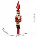 Christmas tree topper nutcracker figure in red for the Christmas tree 28cm real glass | Floristik24.ie