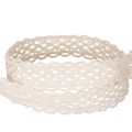 Cotton lace ribbon for decoration and handicrafts, 15mm wide, 10m long | Floristik24.ie