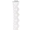 Decorative lace ribbon, fine cotton trim for handicrafts, 15mm wide, 10m long | Floristik24.ie