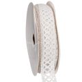 Floristik24 Decorative lace ribbon, cotton, for creative design, 18mm, 10m