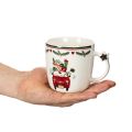 Ceramic mug with Christmas motif, car and gifts, 9cm | Floristik24.ie